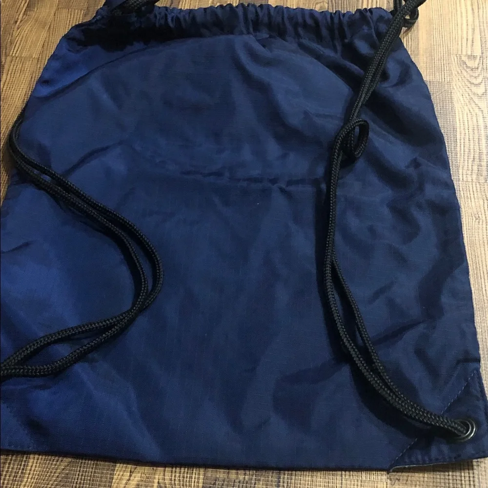 Lands' End Navy Drawstring Backpack